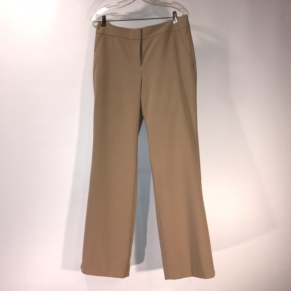 Ann Taylor Curvy Tan lined slacks 6